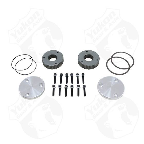 Yukon Gear & Axle - Yukon hardcore drive flange kit for Dana 60, 30 spline outer stubs. Yukon engraved caps.