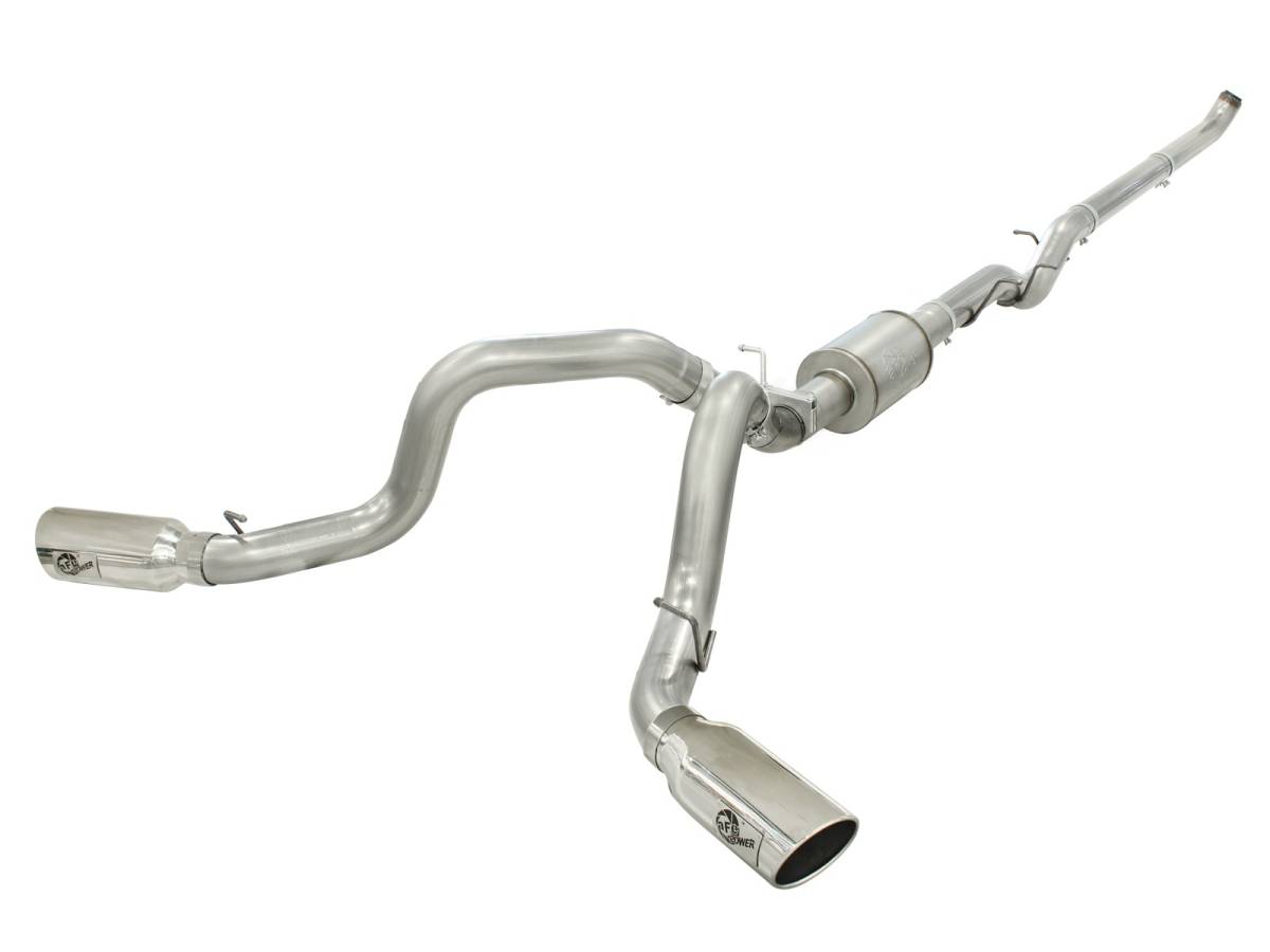 aFe Power - aFe Power 4in DP-Back Exhaust GM Silverado/Sierra 2500/3500 01-07 V8-6.6 Pol-Dual - 49-04045-P