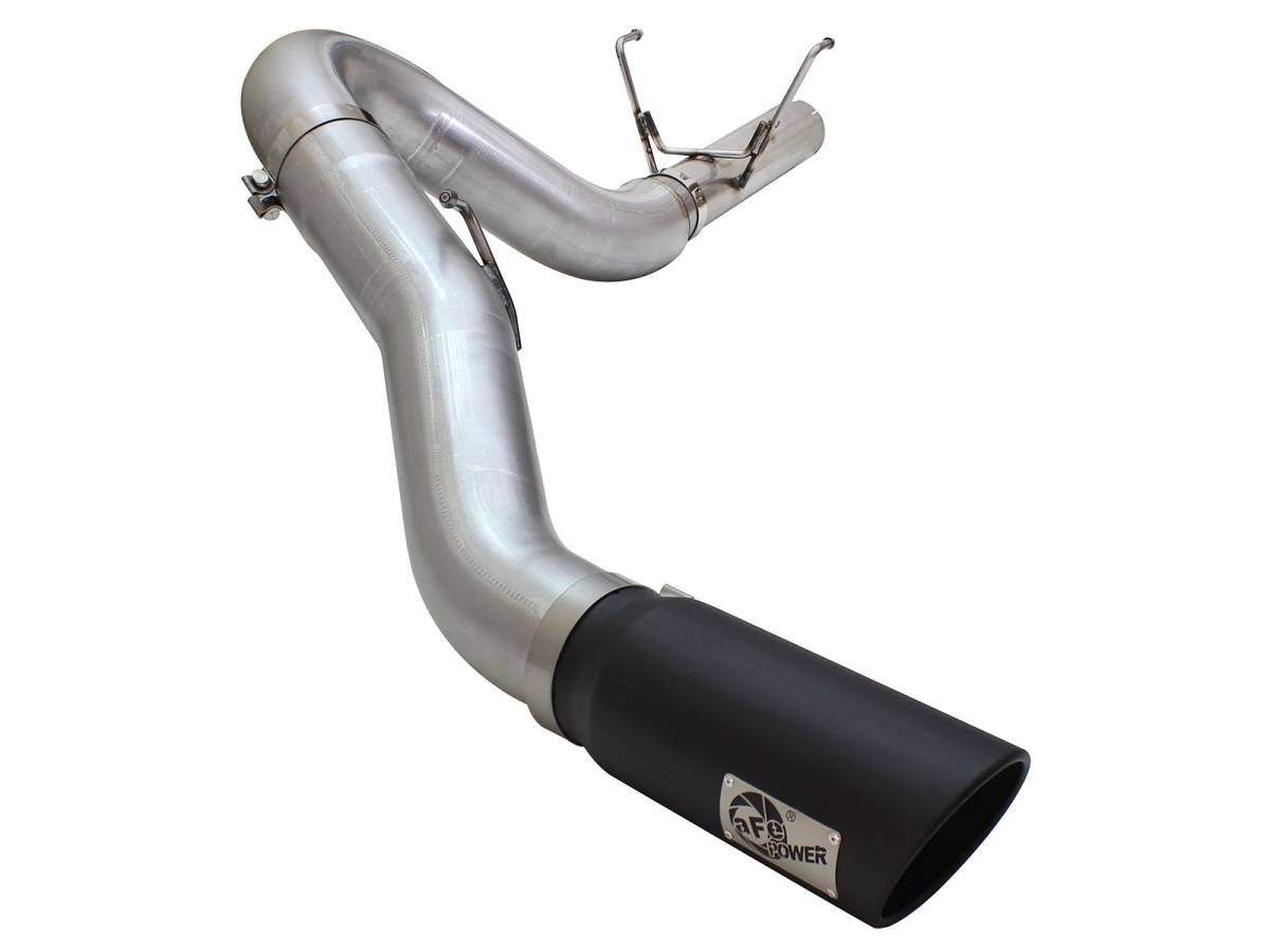 aFe Power - aFe Power 5in DPF-Back Exhaust Ram 2500/3500 13-16 L6-6.7 Blk Tip, CS & LS Susp - 49-42051-1B