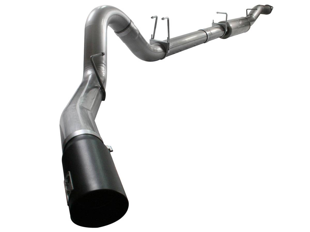 aFe Power - aFe Power 5in DP-Back Exhaust Ford F-250/350 Superduty 08-10 V8-6.4L W/Mflr Blk Tip - 49-43040-B