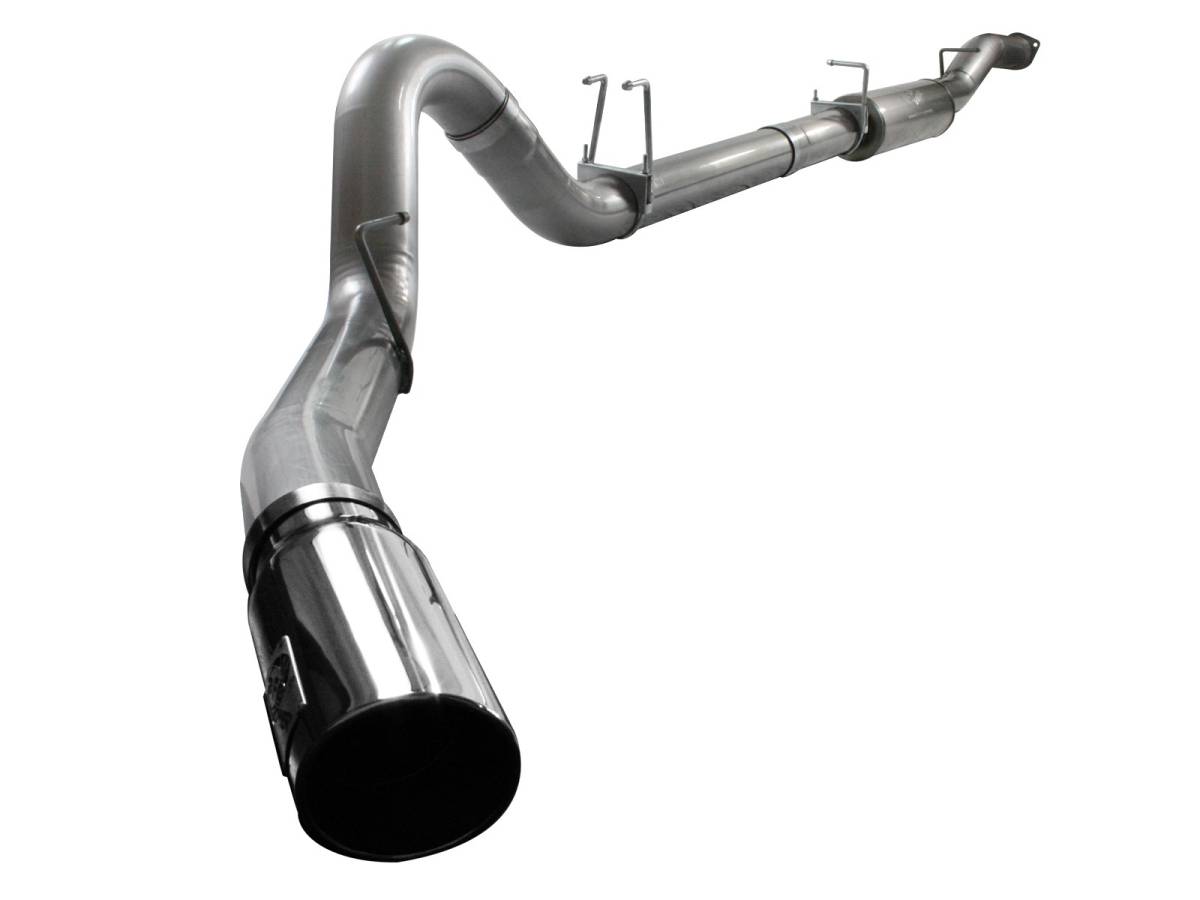 aFe Power - aFe Power 5in DP-Back Exhaust Ford F-250/350 Superduty 08-10 V8-6.4L W/Mflr Pol Tip - 49-43040-P