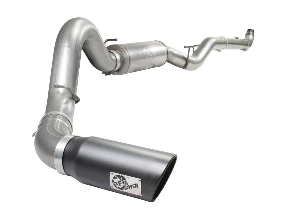 aFe Power - aFe Power 5in DP-Back Exhaust GM Silverado/Sierra 2500/3500 01-07 V8-6.6L W/Mflr Blk Tip - 49-44007-B
