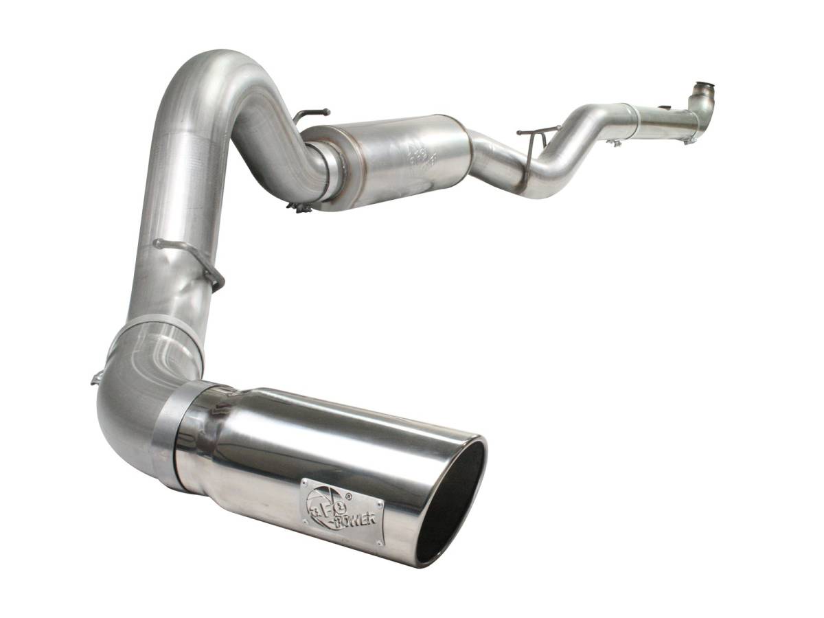 aFe Power - aFe Power 5in DP-Back Exhaust GM Silverado/Sierra 2500/3500 01-07 V8-6.6L W/Mflr Pol Tip - 49-44007-P