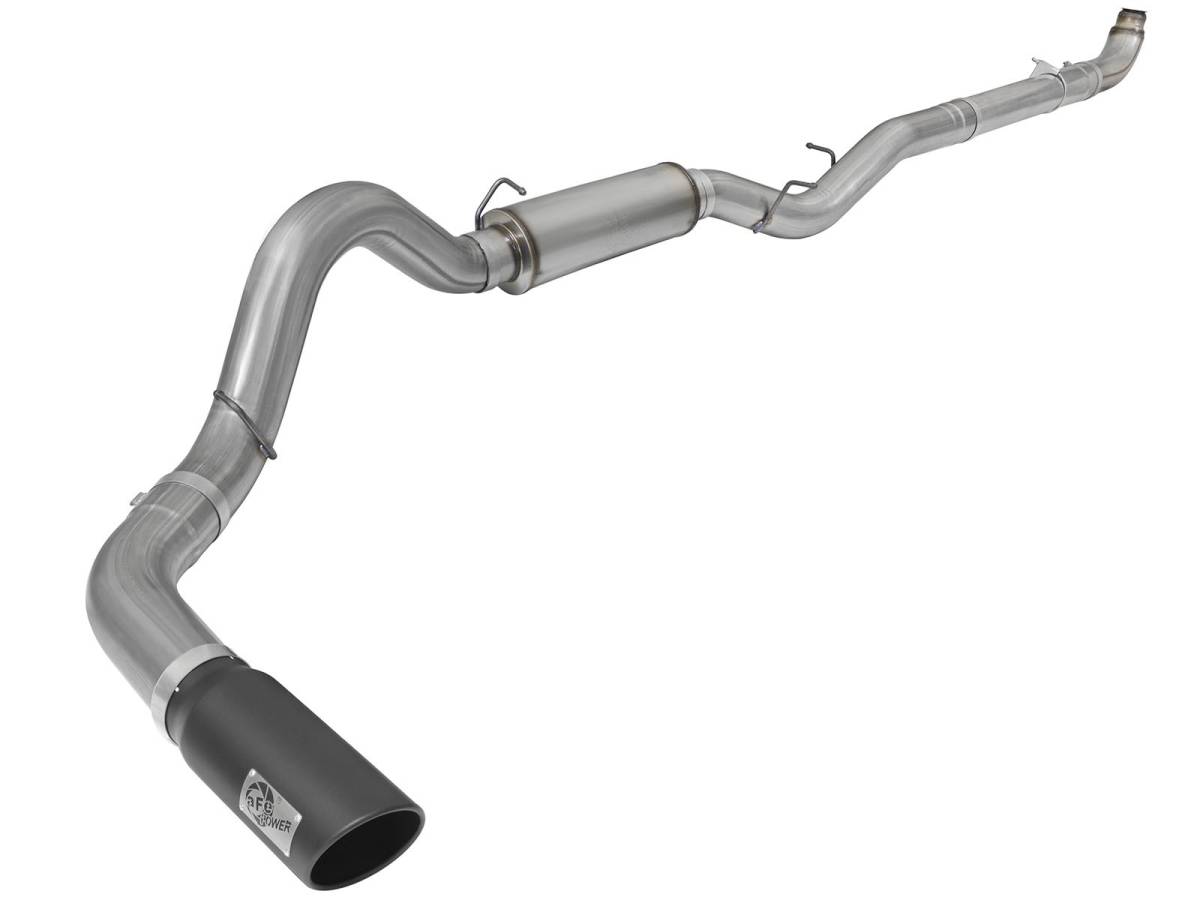 aFe Power - aFe Power 5in DP-Back Exhaust GM Silverado/Sierra 2500/3500 01-10 V8-6.6L Blk Tip - 49-44060-B