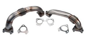 Wehrli Custom Fabrication - Wehrli Custom Fabrication 2" Stainless Steel Single Turbo Up Pipe Kit for OEM Manifolds