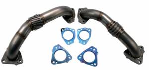 Wehrli Custom Fabrication - 2017-2021 L5P DURAMAX 2" STAINLESS UP PIPE KIT FOR OEM MANIFOLDS W/ GASKETS