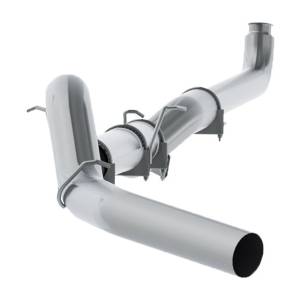 MBRP Exhaust - 2001-2004 GM HD MBRP Exhaust 5 Down Pipe Back, Single Side, No Muffler, AL S60210PLM