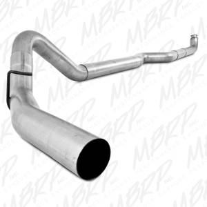 MBRP Exhaust - 2001-2004 GM HD MBRP Exhaust 4" Down Pipe Back, Single Side, Off-Road (includes front pipe) - no muffler S6005PLM