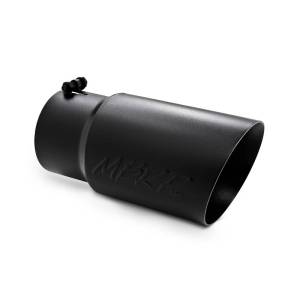 MBRP Exhaust - MBRP Exhaust Tip, 6" O.D. Dual Wall Angled  5" inlet  12" length - Black Coated T5074BLK