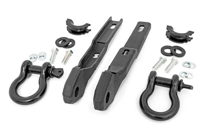 Rough Country - Tow Hook Brackets D-Ring Combo Nissan Titan 2WD/4WD (2017-2024) Rough Country