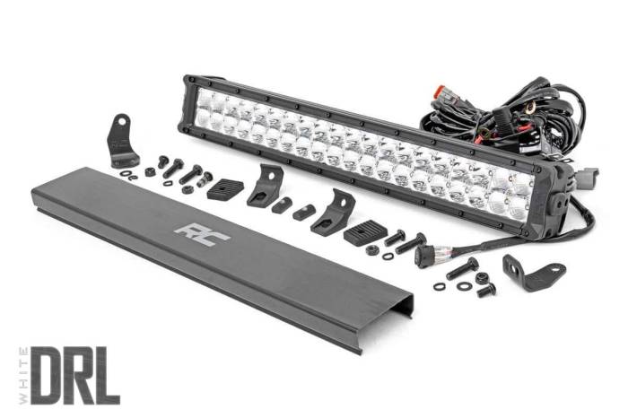 Rough Country - 20 Inch Chrome Series LED Light Bar Dual Row Cool White DRL Rough Country