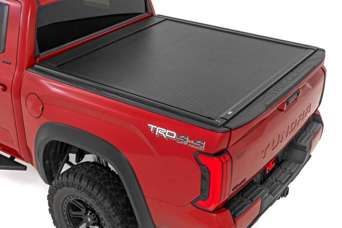 Rough Country - Powered Retractable Bed Cover 5 Foot 7 Inch Bed Toyota Tundra 2WD/4WD (2022-2026) Rough Country