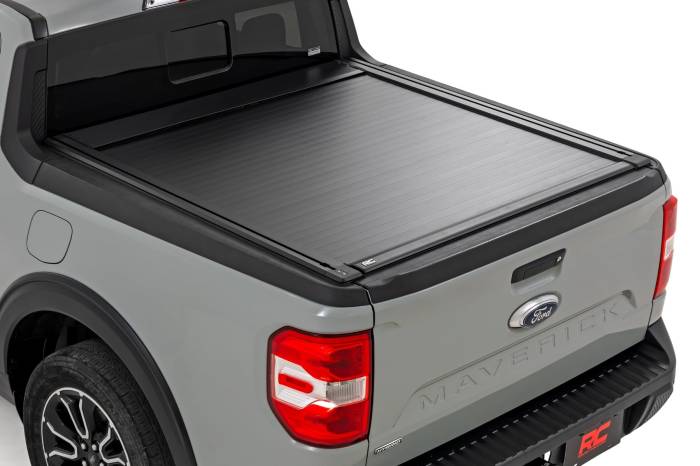 Rough Country - Powered Retractable Bed Cover 4 Foot 6 Inch Bed Ford Maverick 2WD/4WD (2022-2026) Rough Country