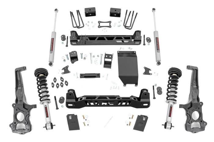 Rough Country - 6 Inch Lift Kit N3 Struts Aluminum Knuckles Ford Ranger 4WD (2019-2023) Rough Country