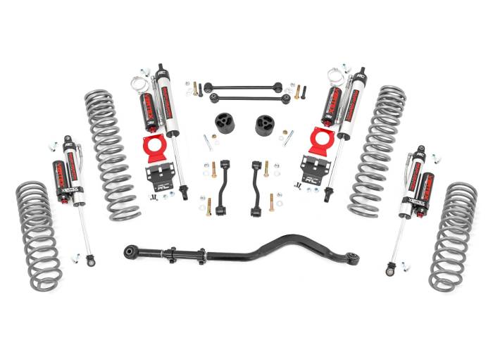 Rough Country - Jeep Gladiator 3.5 Inch Jeep Suspension Lift Kit Coil Springs Vertex Reservoir Shocks For 20-Pres Jeep Gladiator Rough Country