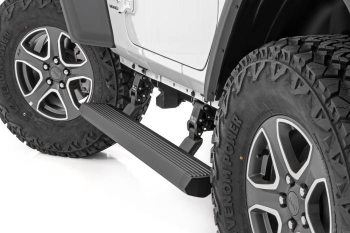 Rough Country - Power Running Boards Dual Electric Motor 2 Door Jeep Wrangler JL (18-26) Rough Country