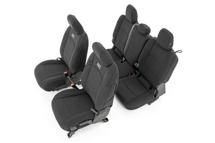 Rough Country - Seat Covers Front and RR No Cup Holder Jeep Gladiator JT 4WD (2020-2025) Rough Country