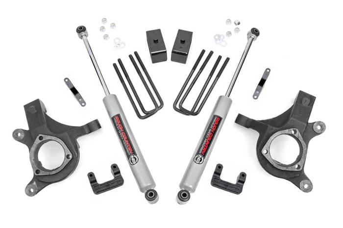 Rough Country - 5 Inch Lift Kit Spacer 6-Lug Silverado/Sierra 1500 2WD (2007-2013) Rough Country