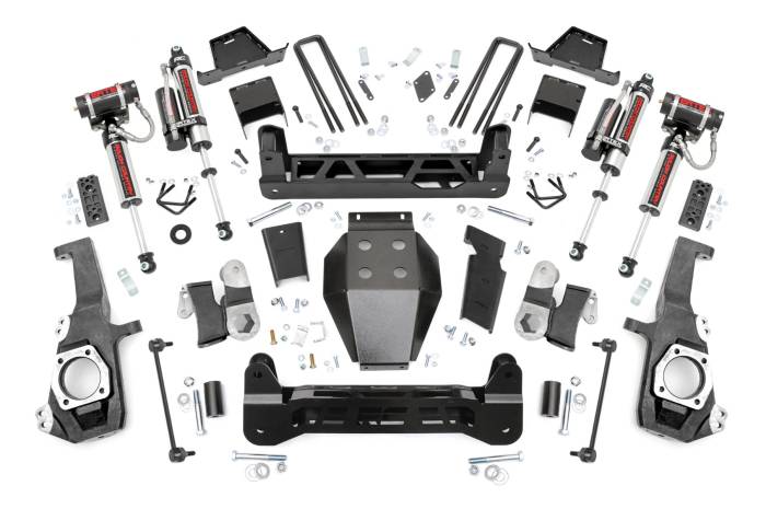 Rough Country - 7 Inch Lift Kit NTD Vertex Shocks Silverado/Sierra 2500HD/3500HD (20-26) Rough Country