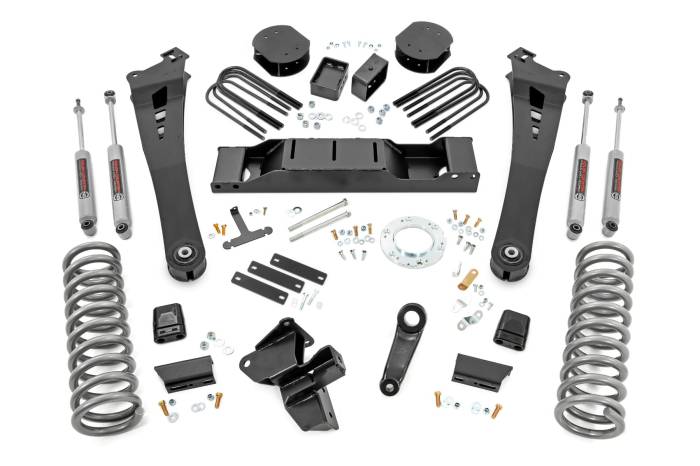 Rough Country - 5 Inch Lift Kit DRW OE Rear Air Ram 3500 4WD (2020-2024) Rough Country