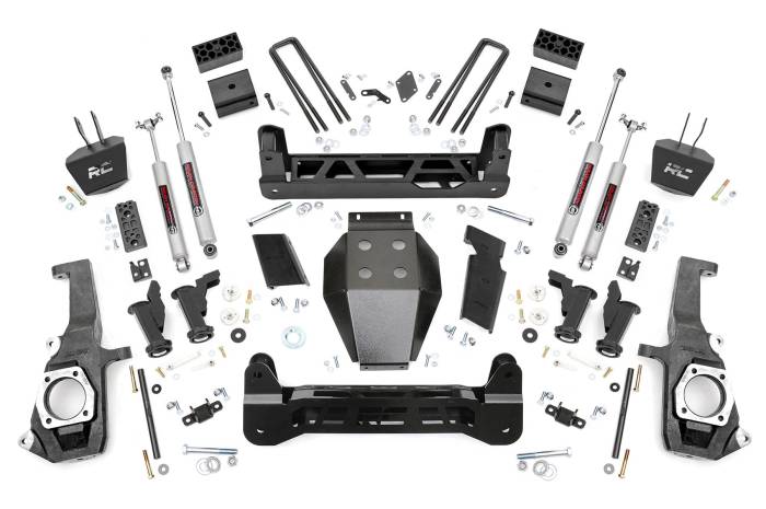 Rough Country - 5 Inch Lift Kit Torsion Drop Silverado/Sierra 2500HD/3500HD (11-19) Rough Country