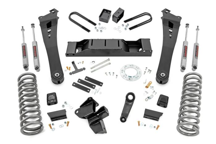 Rough Country - 5 Inch Lift Kit Diesel AISIN w/ Clocking Ring Ram 3500 4WD (2019-2024) Rough Country