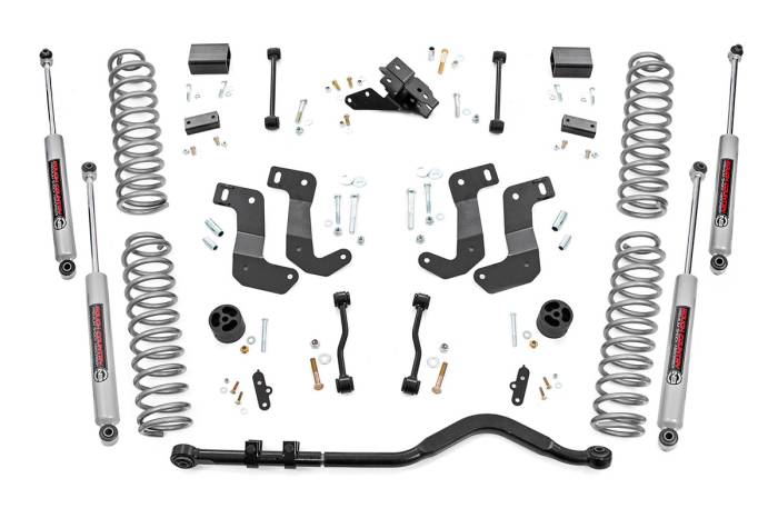 Rough Country - 3.5 Inch Lift Kit C/A Drop 4-Door EcoDiesel Jeep Wrangler Unlimited (20-23) Rough Country