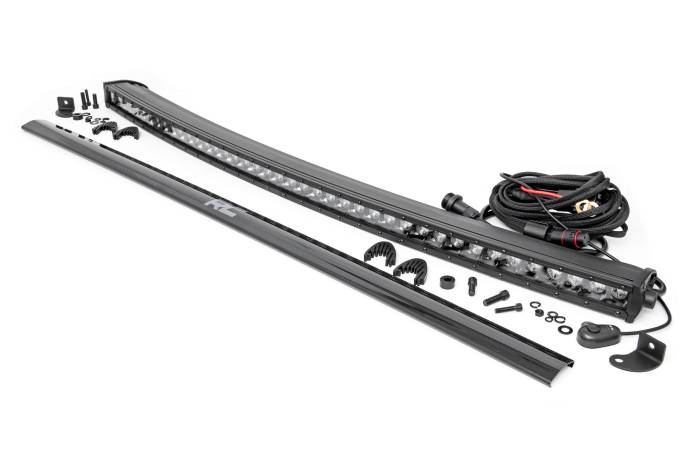 Rough Country - 40 Inch Black Series LED Light Bar Curved Single Row Rough Country
