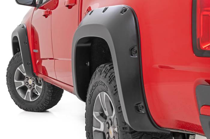 Rough Country - Pocket Fender Flares GAZ Summit White Chevy Colorado 2WD/4WD (2015-2022) Rough Country