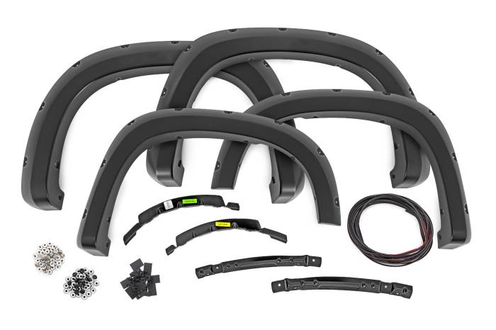 Rough Country - Pocket Fender Flares G9K Satin Steel Chevy Silverado 1500 2WD/4WD (22-26) Rough Country