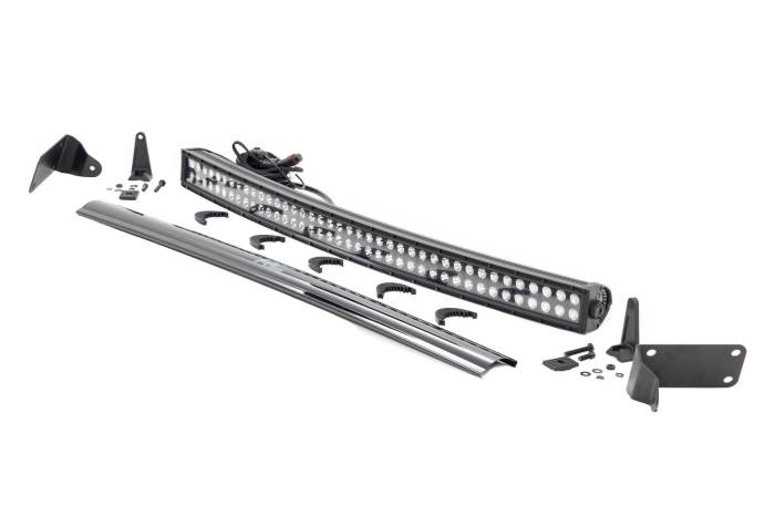 Rough Country - LED Light Kit Bumper Mount 40 Inch Black Dual Row Ram 2500/3500 4WD (11-18) Rough Country
