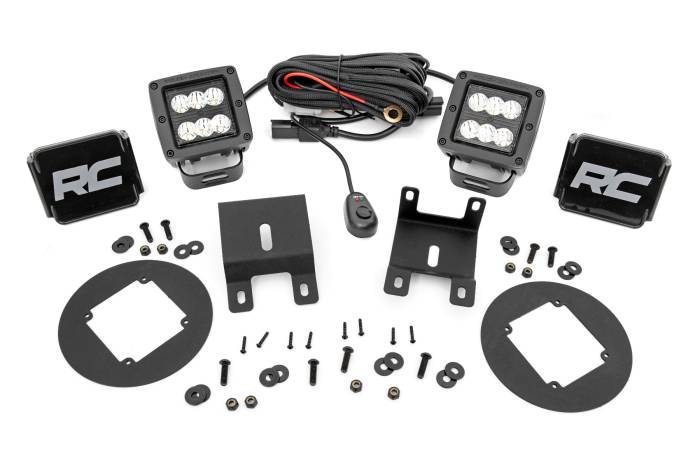Rough Country - Subaru Led Fog Light Kit Black Series Spot Beam For 15-19 Outback Rough Country