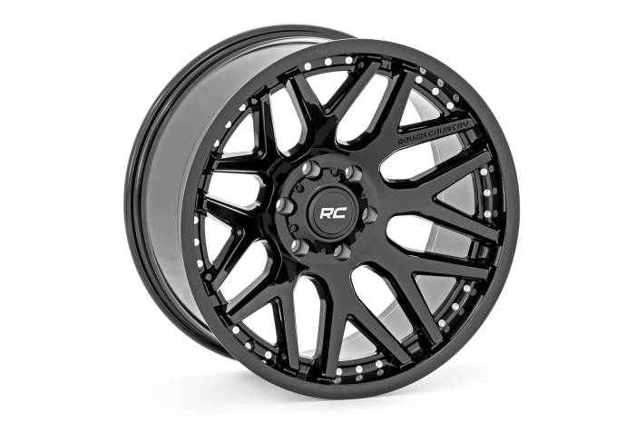 Rough Country - 95 Series Wheel One-Piece Gloss Black 20x10 6x135 -19mm Rough Country