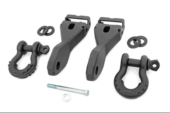 Rough Country - Tow Hook Brackets D-Ring Combo Chevy Silverado 1500 2WD/4WD (2014-2018 & Classic) Rough Country