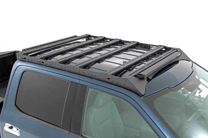 Rough Country - Roof Rack FR & RR 40 Inch Single Row Black LEDs Ford F-150 2WD/4WD (15-18) Rough Country