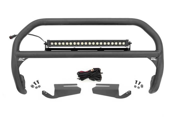 Rough Country - Nudge Bar 20 Inch Black DRL Single Row LED OE Modular Steel Ford Bronco (21-25) Rough Country