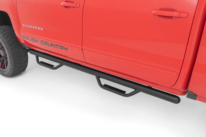 Rough Country - Nerf Steps Cab Length Extended Cab 6 Foot 7 Inch Bed Silverado/Sierra 1500 (14-18 & Classic) Rough Country