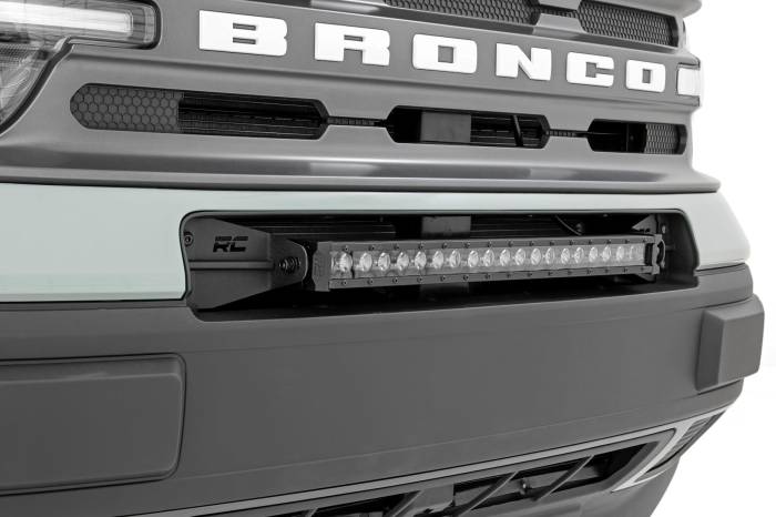 Rough Country - LED Light Kit Bumper Mount 20 Inch Black Single Row White DRL Ford Bronco Sport (21-26) Rough Country