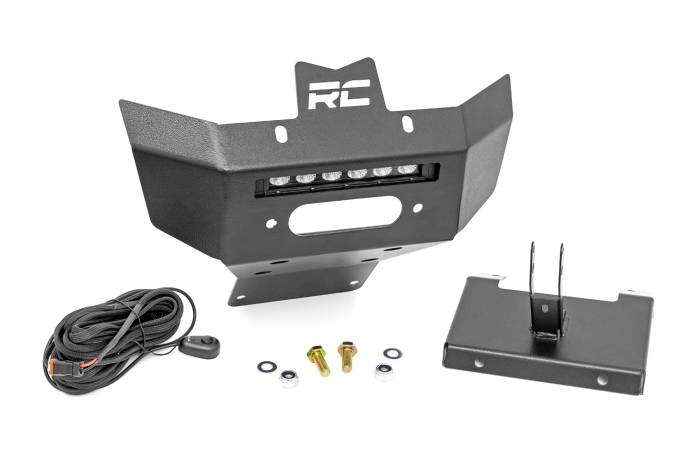 Rough Country - Winch Bumper Black Series LED 6 Inch Light Slime Line Can-Am Renegade 1000/Renegade 500 Rough Country