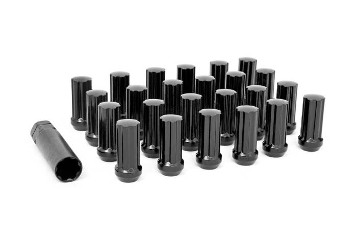 Rough Country - M12 x 1.25 Lug Nut Set of 24 Black Rough Country