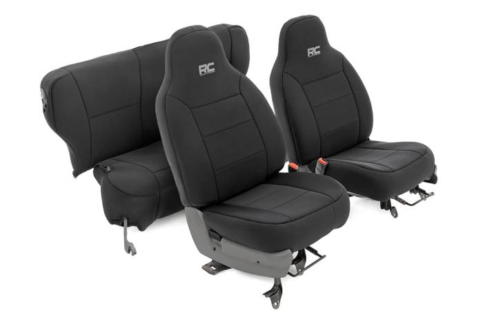 Rough Country - Seat Covers Non Detach Headrest FR and Rear Jeep Cherokee XJ (84-96) Rough Country