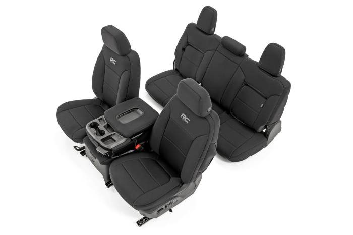 Rough Country - Seat Covers FR 40/20/40 RR 60/40 Chevy/GMC Sierra 1500 (19-26)/Silverado 1500 (19-26) Rough Country