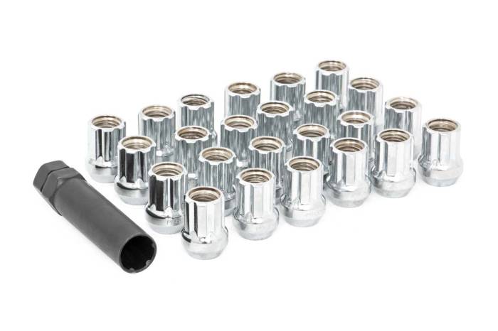 Rough Country - Lug Nut Set M12x1.25 24 Qty Chrome Open End Rough Country