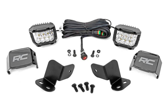 Rough Country - LED Light Kit Rear Mount 3 Inch Chrome Pair Wide Angle Segway 570 F Rough Country