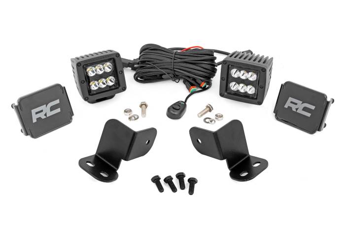 Rough Country - LED Light Kit Rear Mount 2 Inch Black Pair Segway 570 F Rough Country