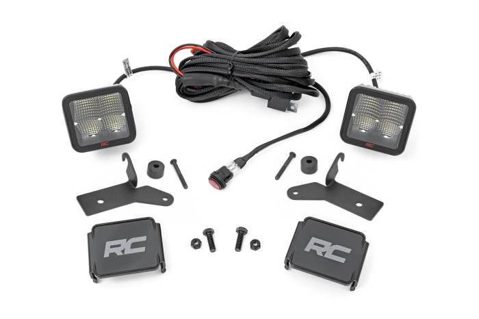 Rough Country - LED Light Kit Hinge Mount 2 Inch Spectrum Pair Jeep Gladiator JT/Wrangler JL (18-26) Rough Country