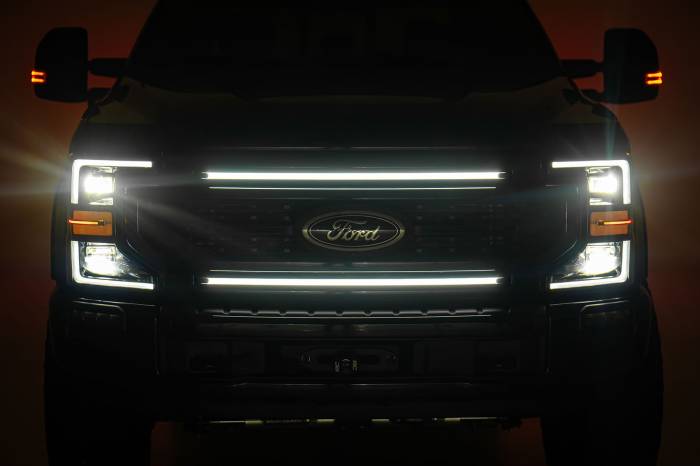 Rough Country - LED Light Kit Grille Mount 30 Inch DRL Ford F-250/F-350 Super Duty (17-22) Rough Country