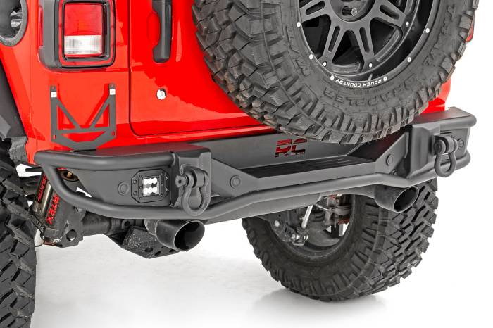 Rough Country - Rear Bumper Tubular Jeep Wrangler JL (18-26)/Wrangler Unlimited (18-26) Rough Country