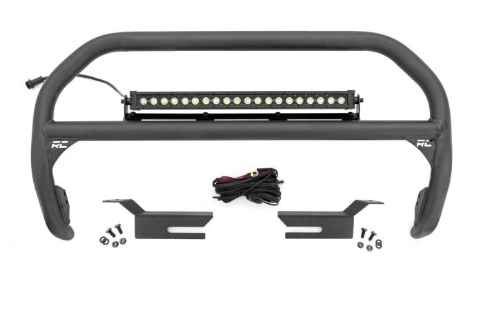 Rough Country - Nudge Bar 20 Inch Black DRL Single Row LED Ford Bronco 4WD (2021-2025) Rough Country