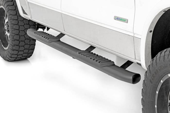 Rough Country - Oval Nerf Step Crew Cab Black Ford F-150 2WD/4WD (2009-2014) Rough Country